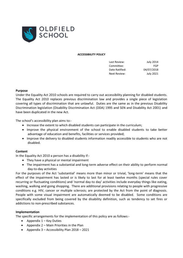 thumbnail of Accessibility Policy 2018 FGP