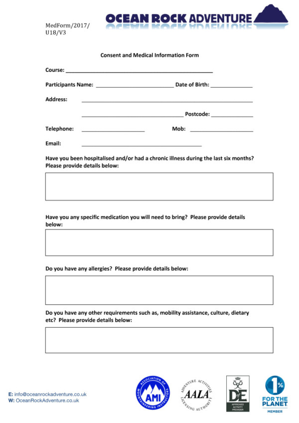 thumbnail of Ocean Rock Medical Consent Form