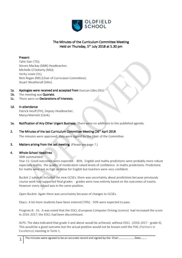 thumbnail of 1. Curriculum Committee Minutes – 5th July 2018 – APPROVED