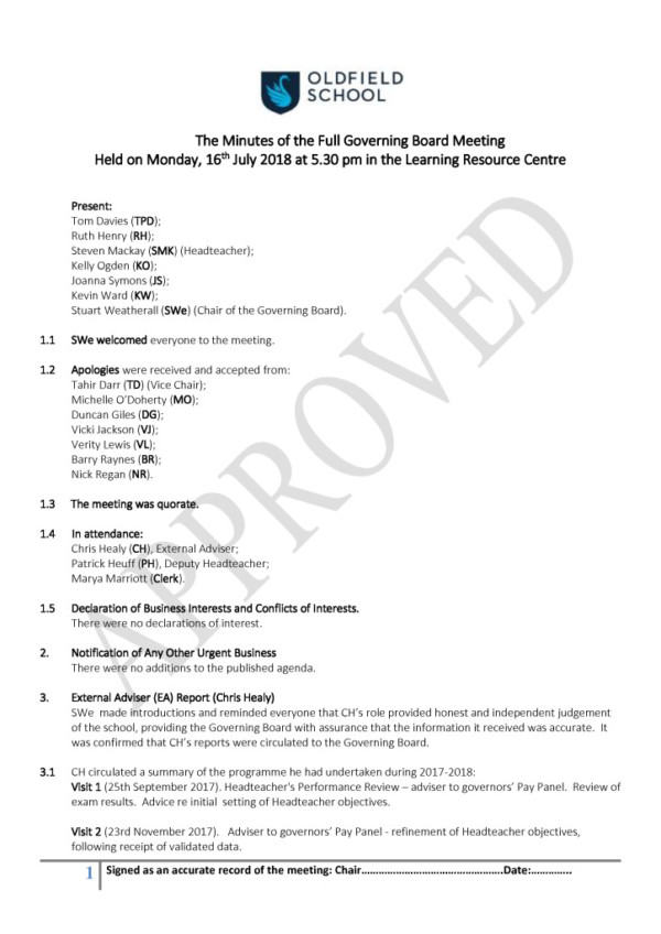 thumbnail of 1. FGB Minutes – 16th July 2018 – APPROVED