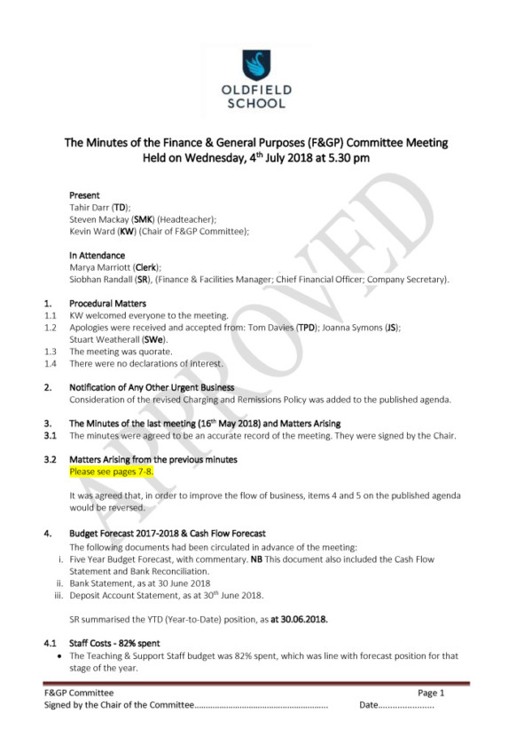 thumbnail of 1. F&GP Committee – Minutes – 4th July2018 – APPROVED