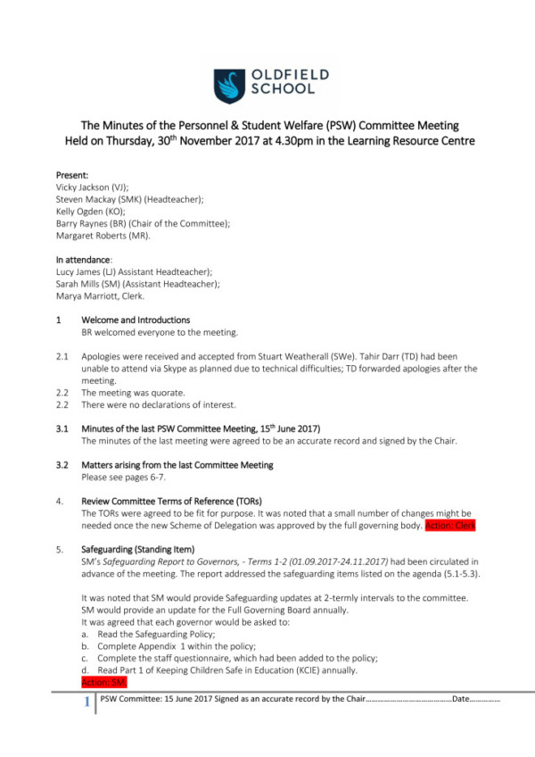 thumbnail of 1. PSW Committee Minutes – 30 Nov 2017 – Approved 22.02.2018