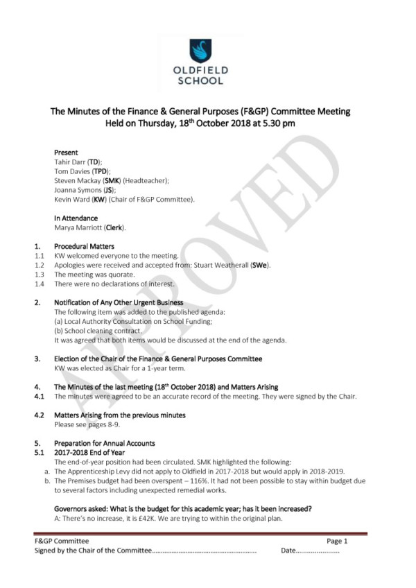 thumbnail of 2. F&GP Committee Minutes – 18OCT2018 – APPROVED