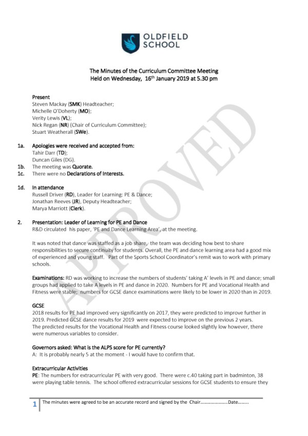 thumbnail of 3. Curriculum Committee Minutes – 16JAN2019 – APPROVED