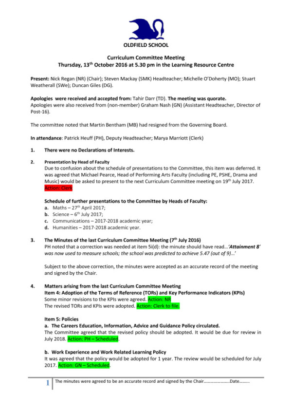 thumbnail of Curriculum Committee Minutes 13October2016