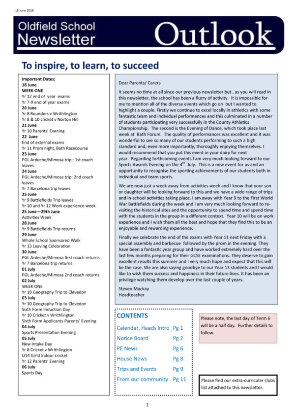 thumbnail of Outlook newsletter 15.06.18