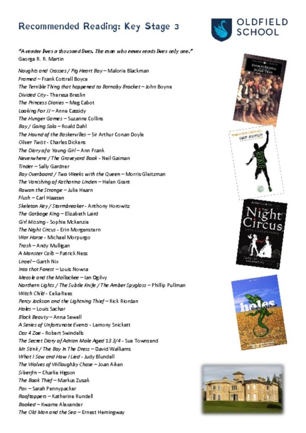 thumbnail of KS3 Reading List