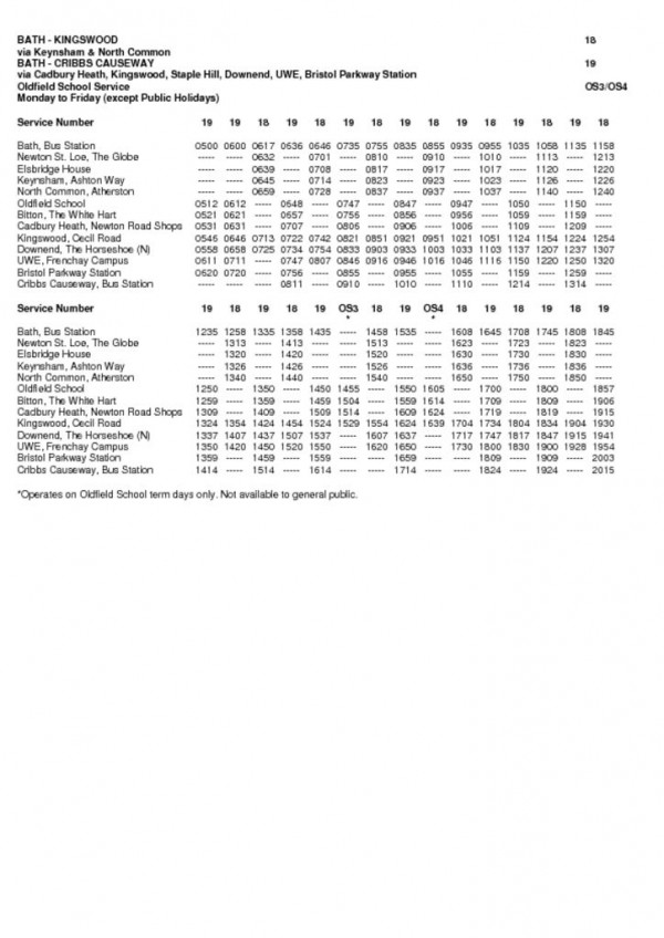 thumbnail of Bus timetable 18&19 (Bath) 6 Sep 20