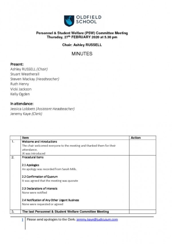 thumbnail of MINUTES PSW Committee 270220
