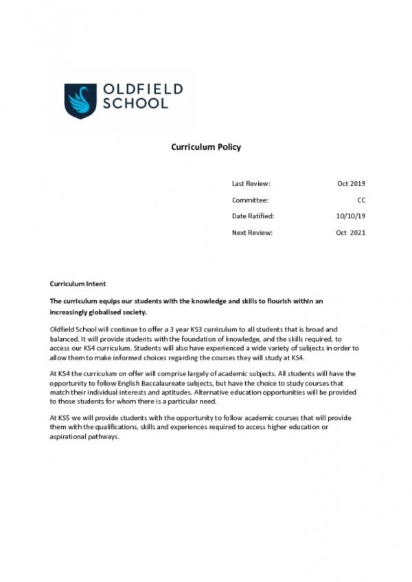thumbnail of Curriculum Policy 2019 CC