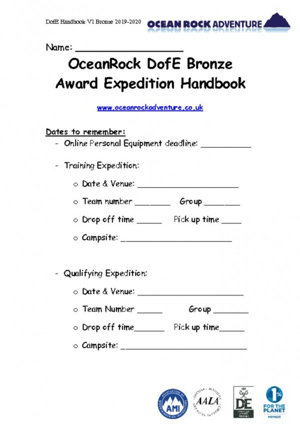 thumbnail of Bronze DofE Handbook