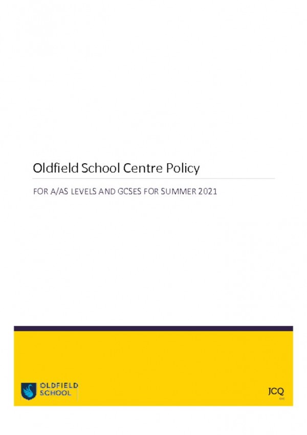 thumbnail of Summer 2021 – Oldfield School Centre policy Agreed