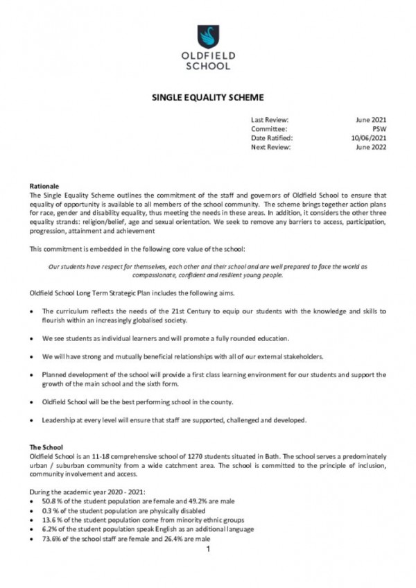 thumbnail of Single Equality Scheme 2021 PSW