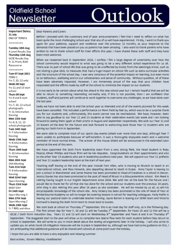 thumbnail of Outlook newsletter 21.07.21