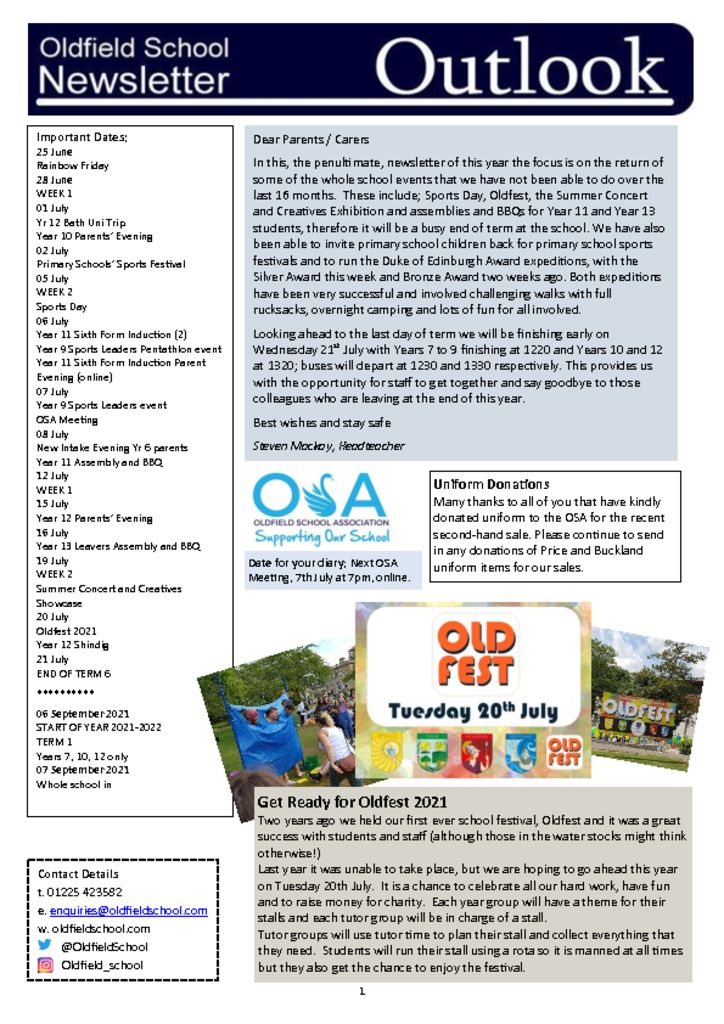 Newsletter 25.06.21