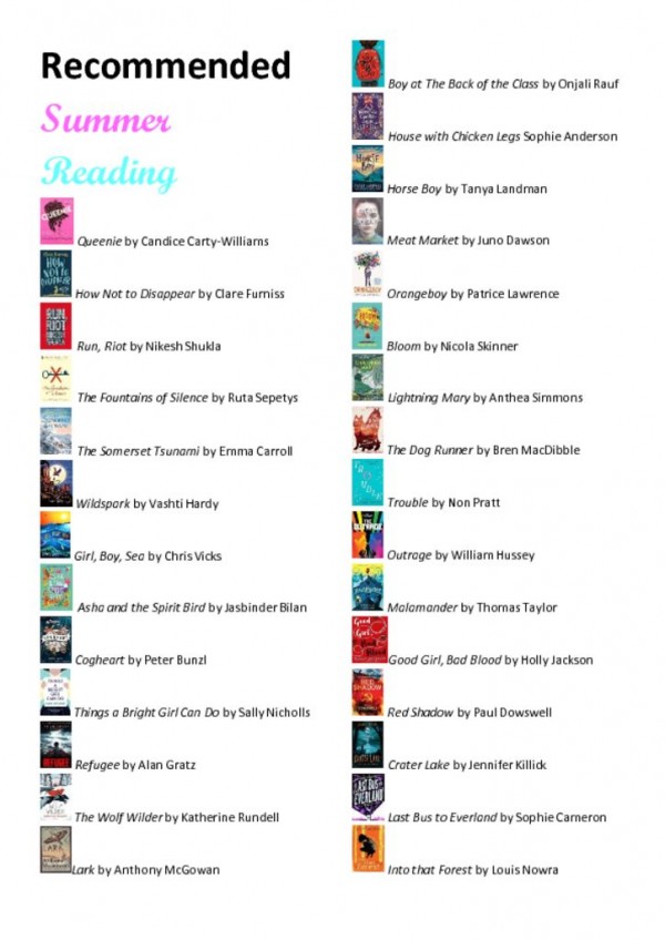 thumbnail of Recommended Summer Reading