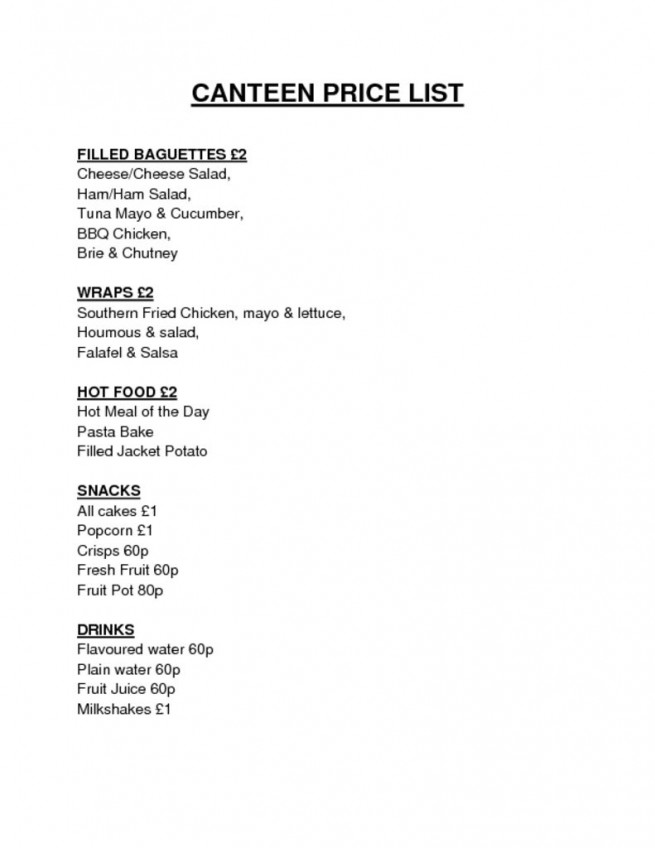 thumbnail of CANTEEN PRICE LIST 2021