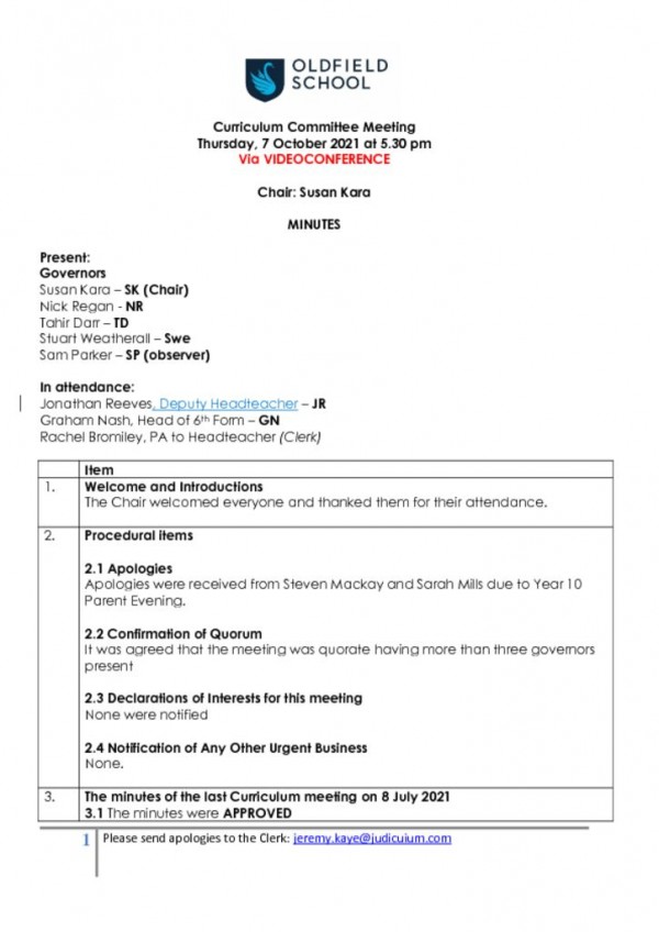 thumbnail of Curriculum Committee Minutes 7.10.21