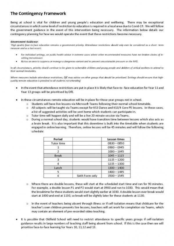thumbnail of Contingency Framework learning arrangements Jan 2022 UPDATE