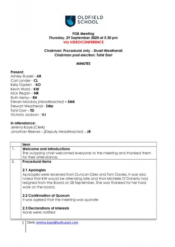 thumbnail of MINUTES – OLDFIELD – FGB – 290920