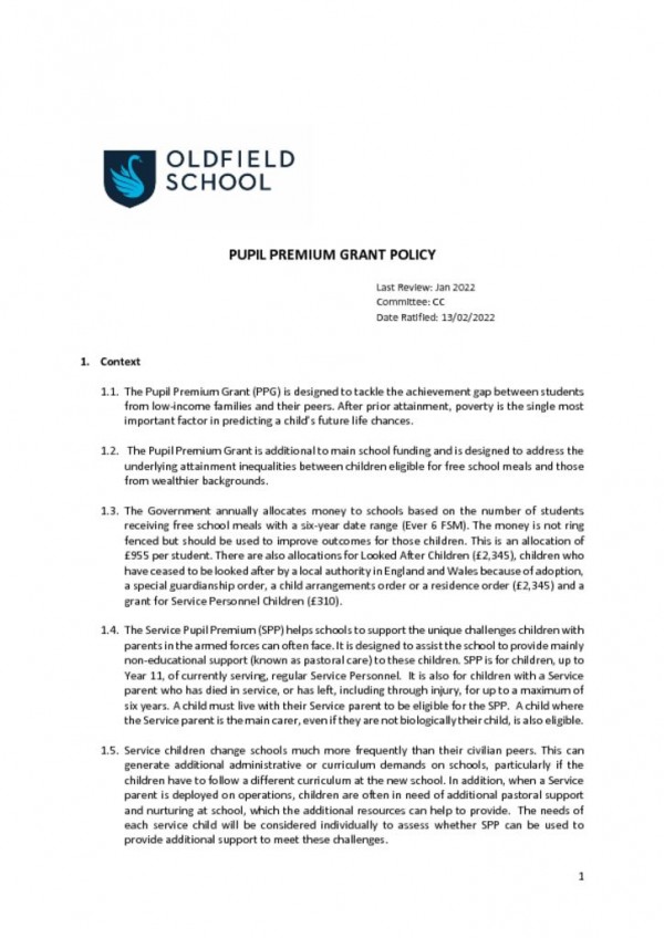thumbnail of Pupil Premium Policy 2021 CC