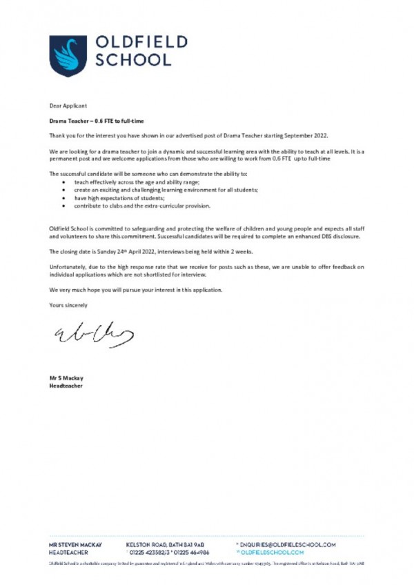 thumbnail of Drama Letter to Candidates March 22