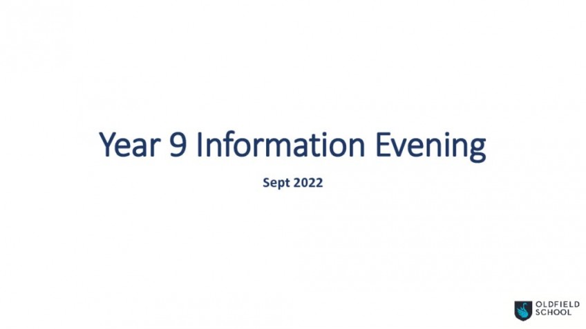 thumbnail of Year 9 Information Evening 2022