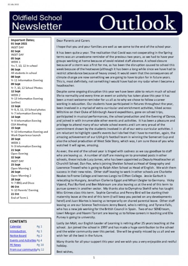 thumbnail of Outlook newsletter 21.07.22
