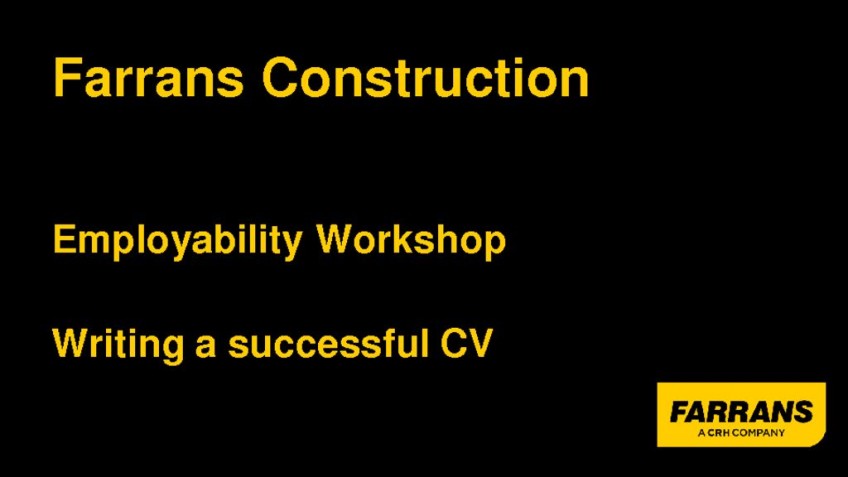 thumbnail of CV Writing Workshop