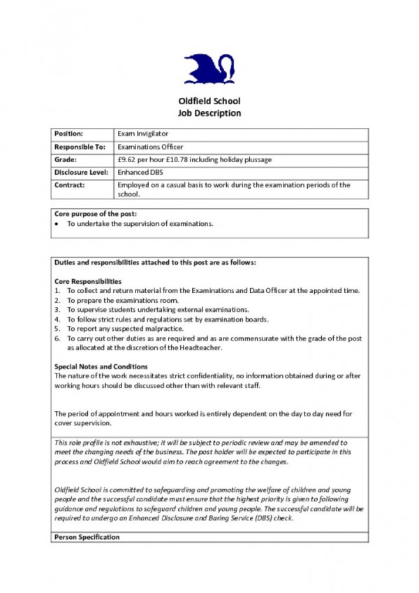 thumbnail of Exam Invigilator JD and PS
