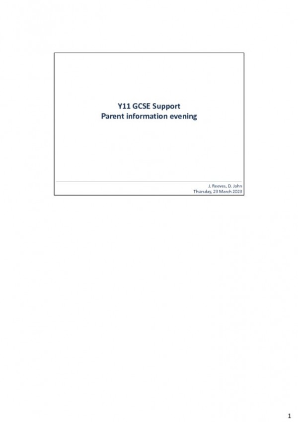 thumbnail of 2023-03-22 Y11 GCSE Information Evening