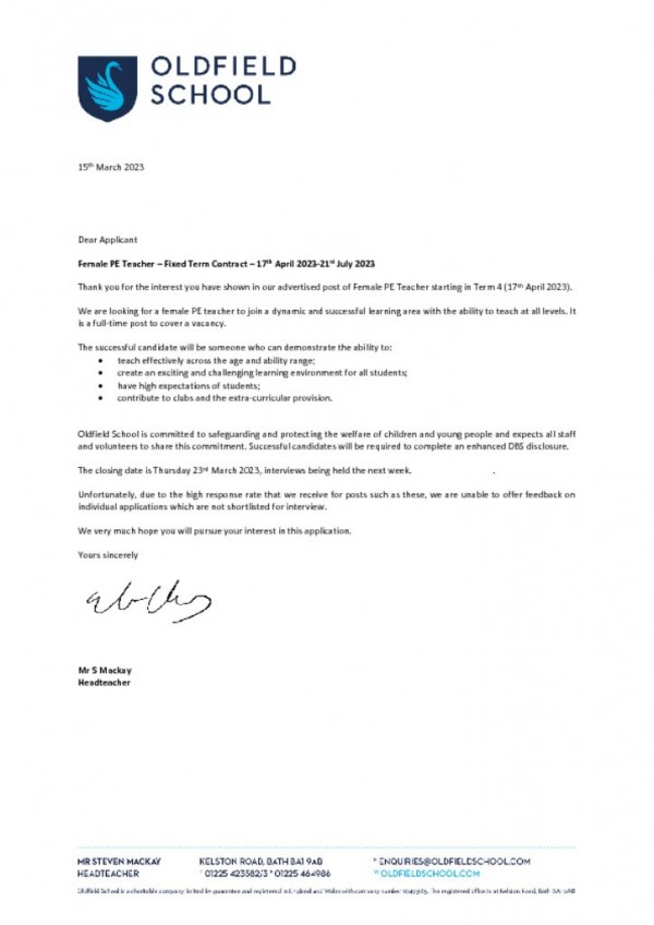 thumbnail of Letter to candidate Maech 2023