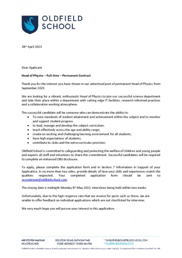 thumbnail of Letter to candidates