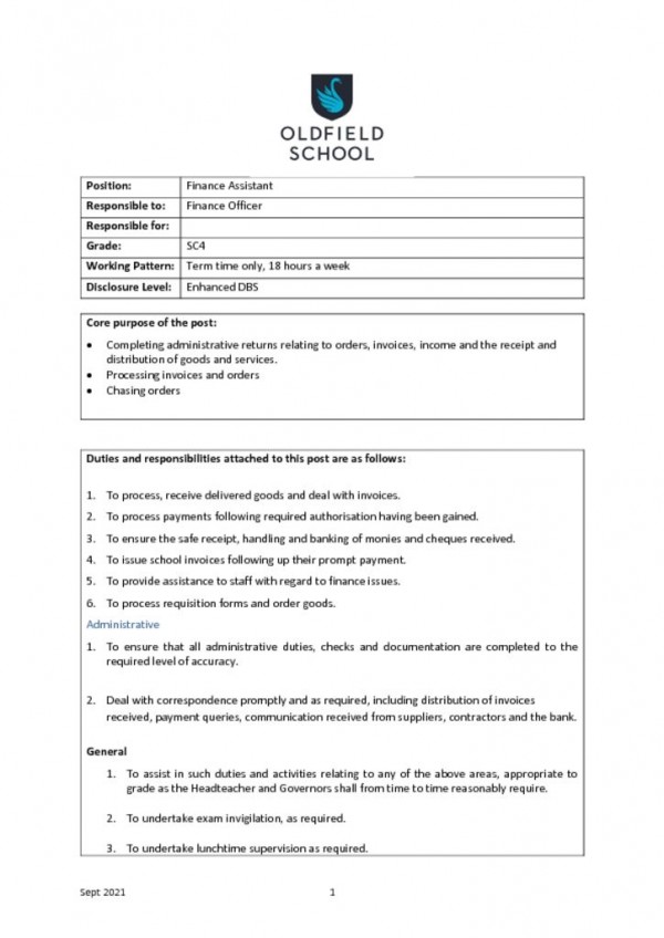 thumbnail of Finance Assistant JD PS May 2023