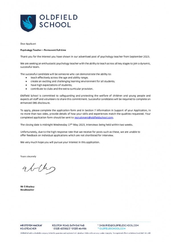 thumbnail of Letter to candidate May 23