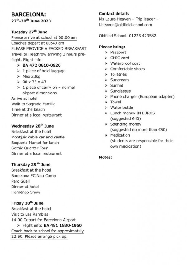 thumbnail of Barcelona Trip Parent Meeting Handout