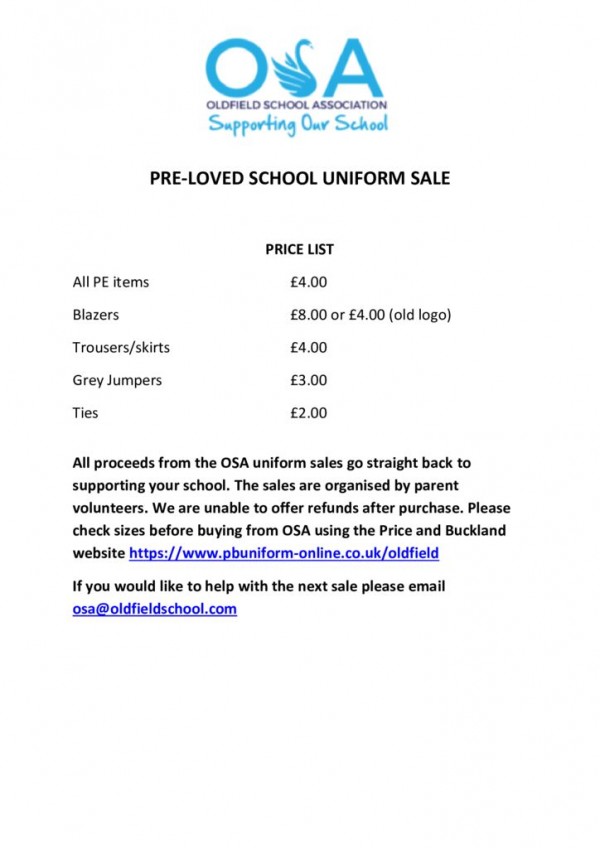 thumbnail of OSA uniform price list May 2023