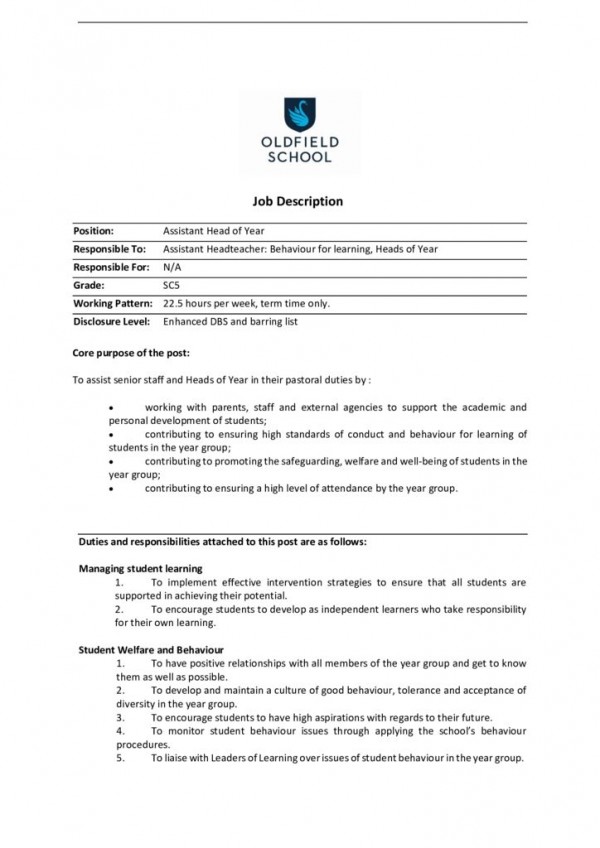 thumbnail of Job Description Oct 2023