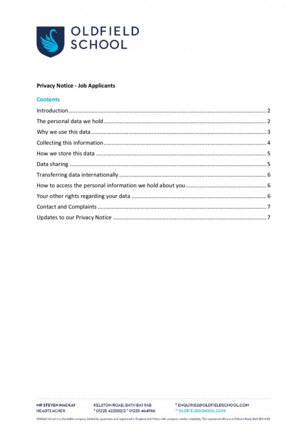 thumbnail of Privacy Notice Job Applicants 2023-2024