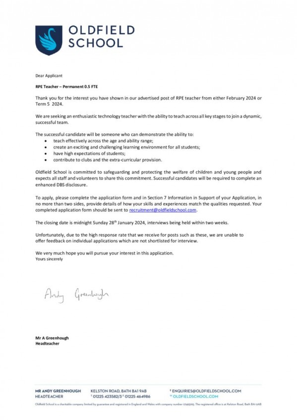 thumbnail of Letter to Applicant JAN 2024