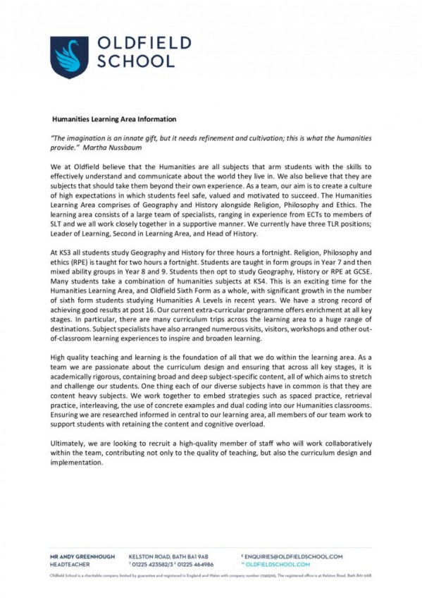 thumbnail of Humanities Learning Area Information 2023-24