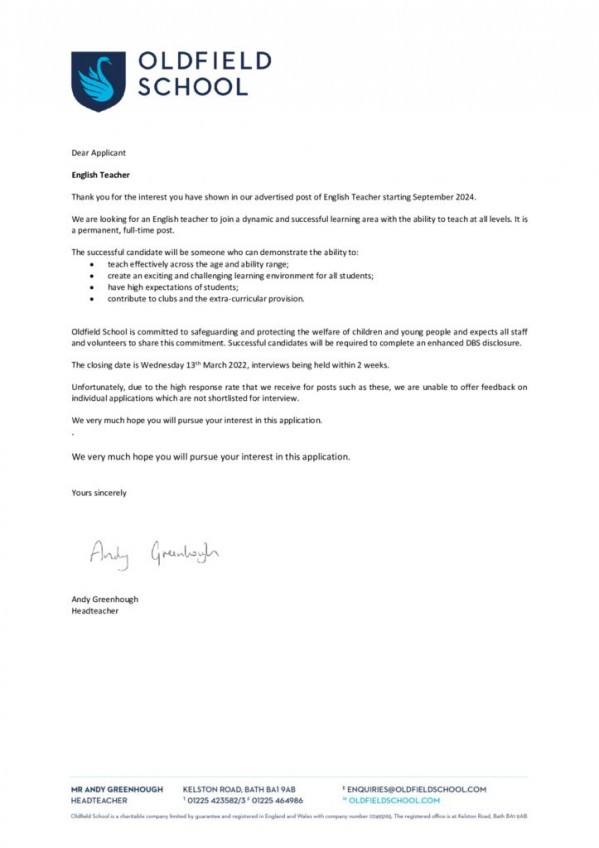 thumbnail of Letter to Applicant