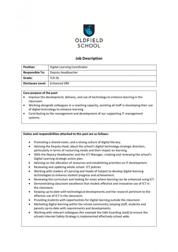 thumbnail of Digital Learning Coordinator JD PS