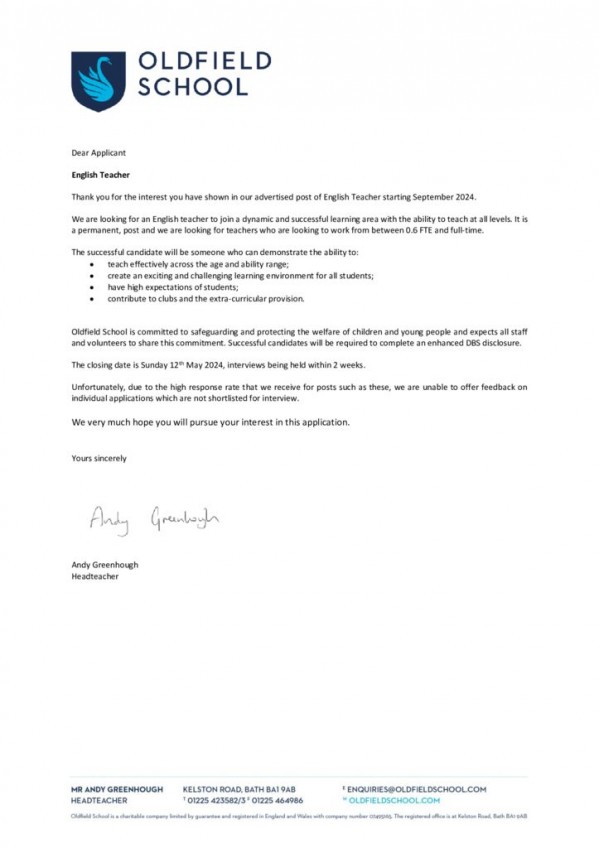 thumbnail of Letter to Applicant May 2024