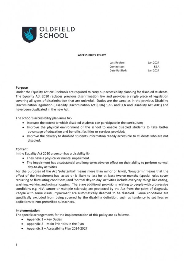 thumbnail of Accessibility Policy 2024 F&A
