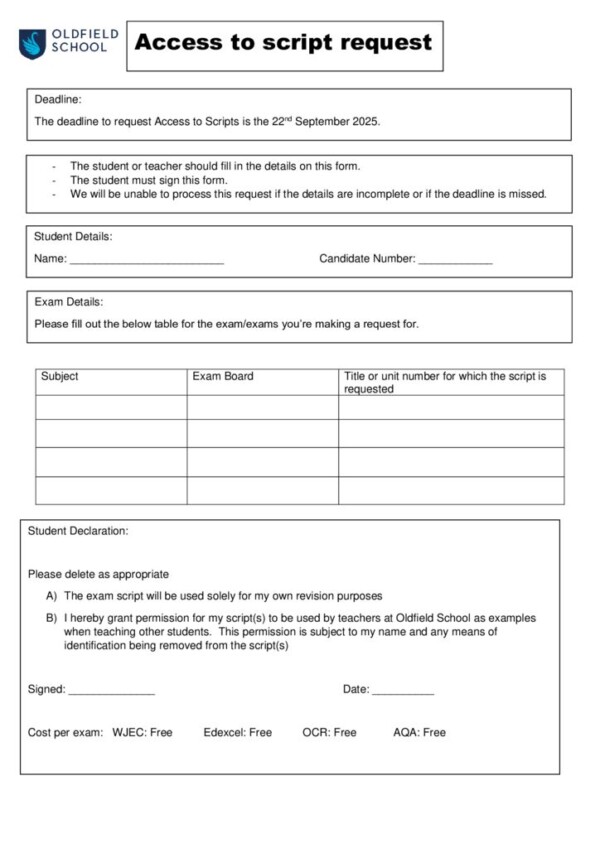 thumbnail of Access to Script Request